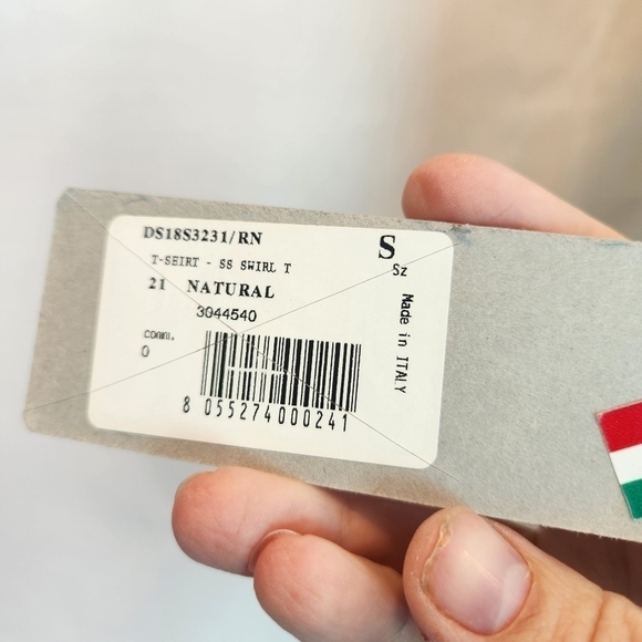 𝅺RICK Owens Drkshdw Swirl tshirt in Natural color size S BNWT - Picture 8 of 15